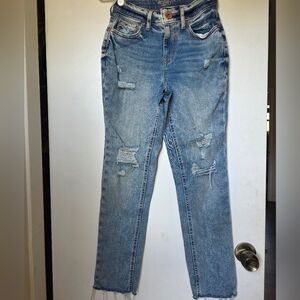Maurices Light Blue Distressed Skinny Jeans